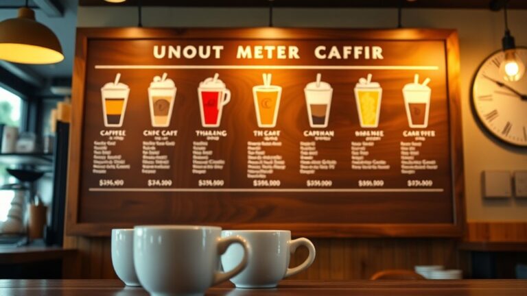 caribou coffee menu prices