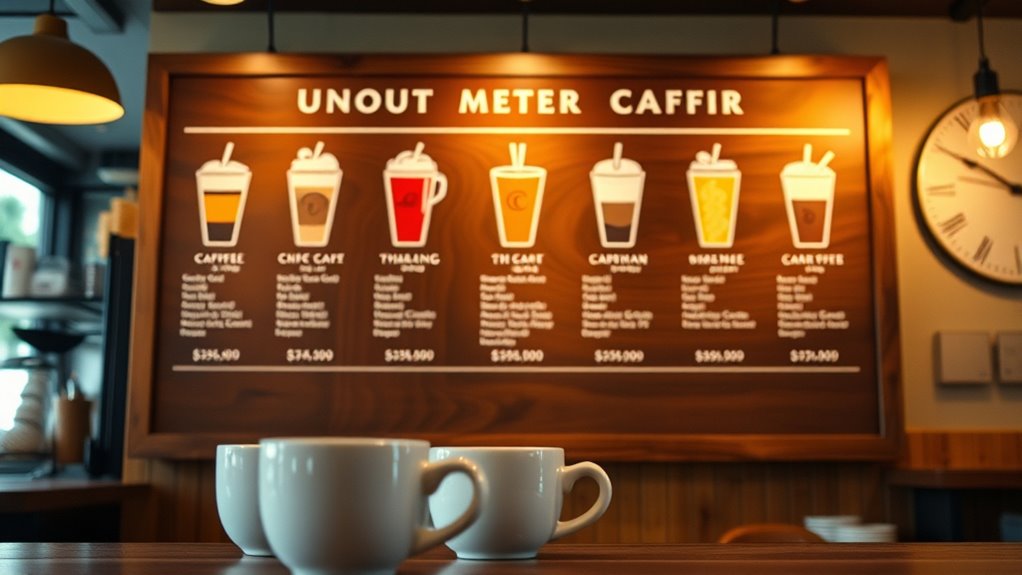 caribou coffee menu prices