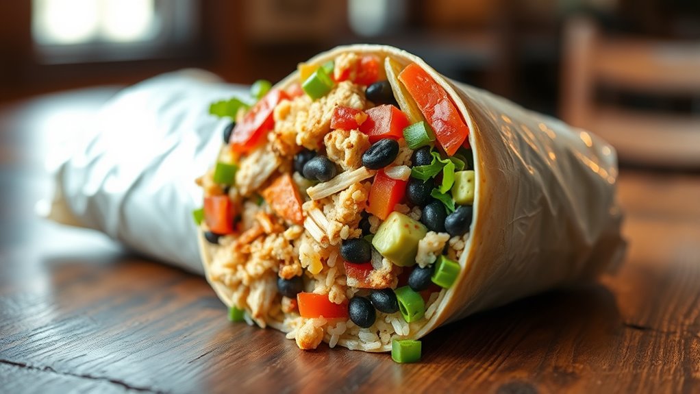 customizable hearty burrito