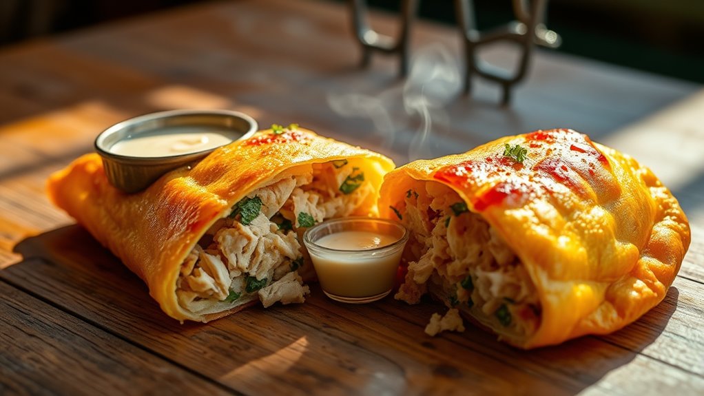 hearty chicken chorizo wrap
