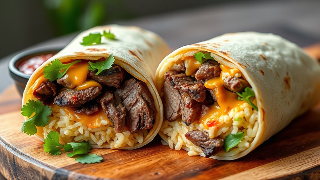 hearty customizable steak burrito