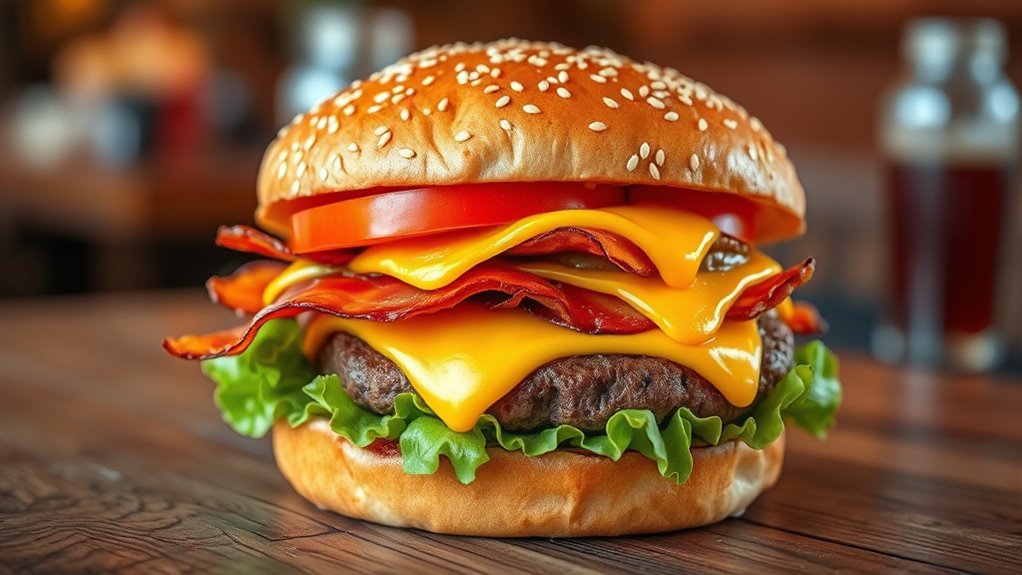 juicy savory hearty burger