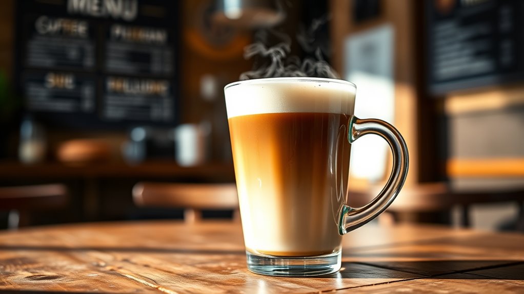 personalized creamy espresso latte