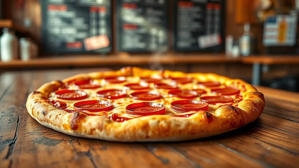 pizza size influences price