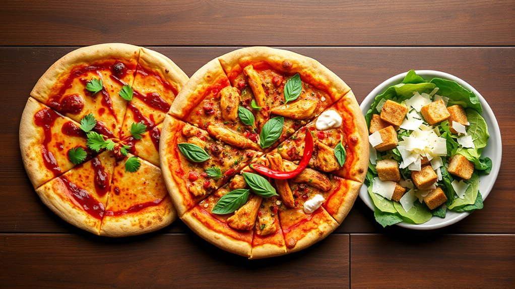 popular california pizza selections