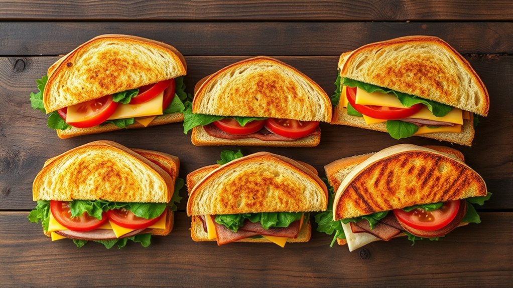 sandwich options and flavors