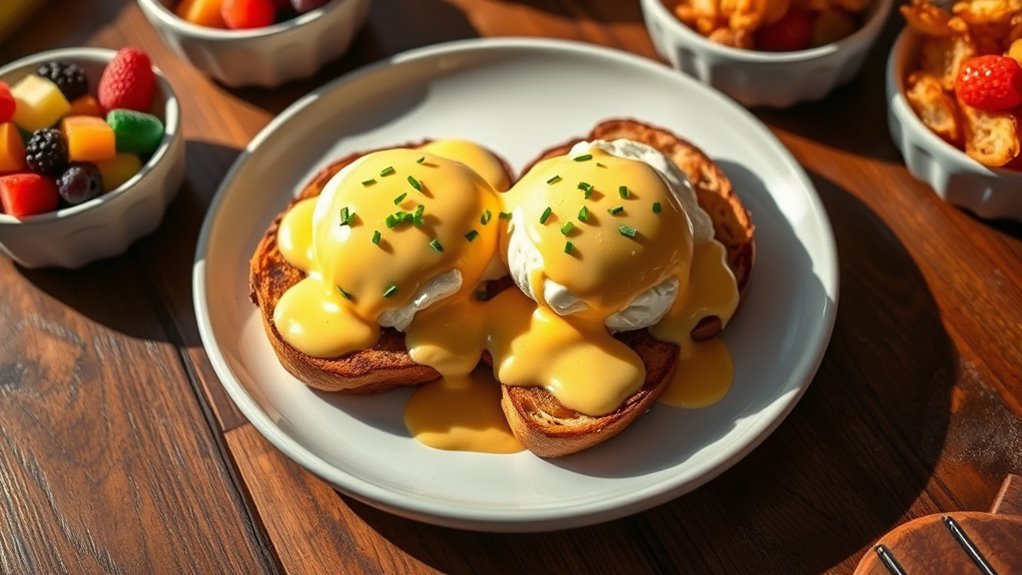 savory hearty eggs benedict