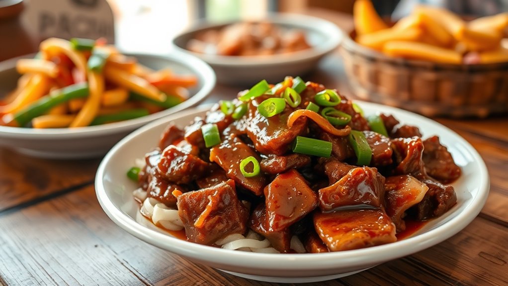 savory tender caramelized beef