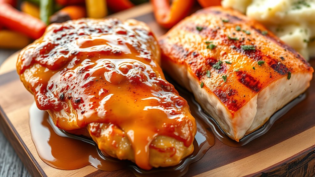 seafood chicken customizable sides