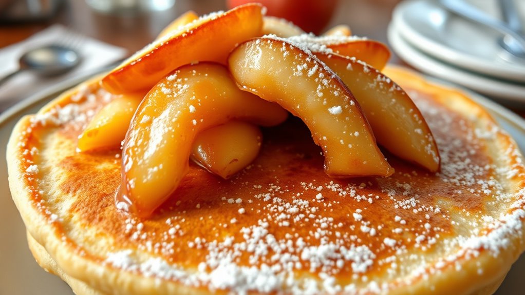 sweet caramelized apple pancake