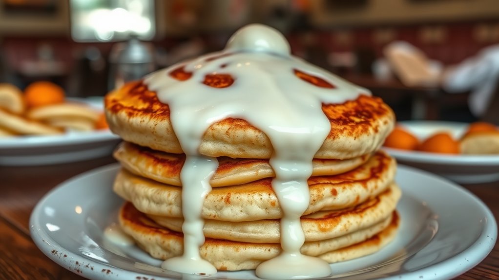sweet cinnamon roll pancakes