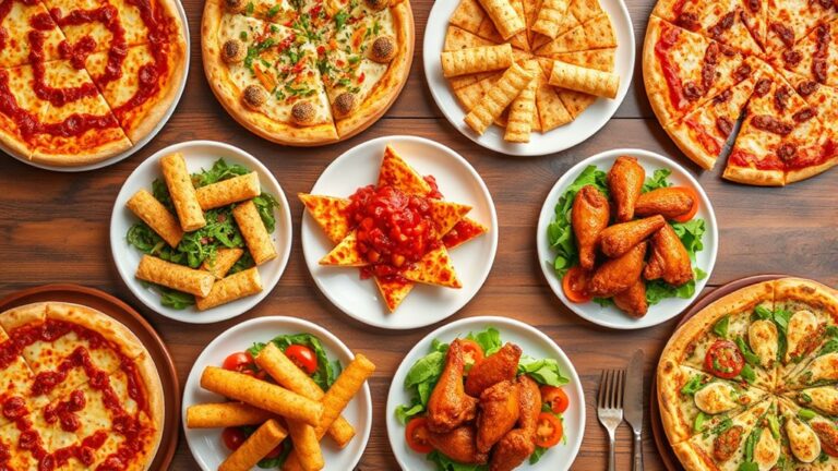 top domino menu items