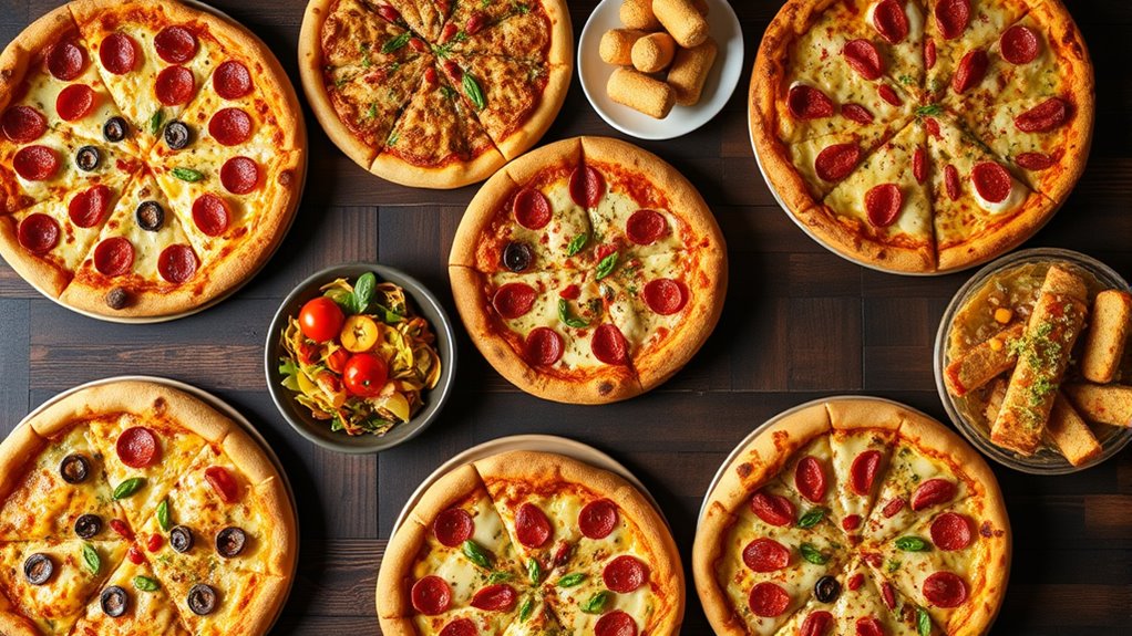 top pizza menu selections