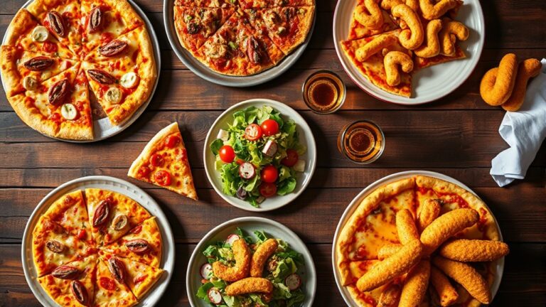 top round table pizza selections