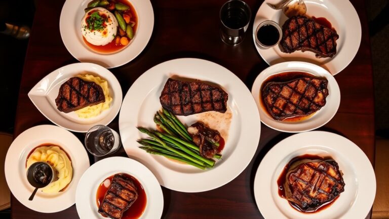 top steakhouse menu dishes