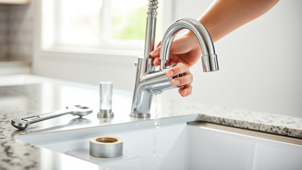 faucet installation and testing
