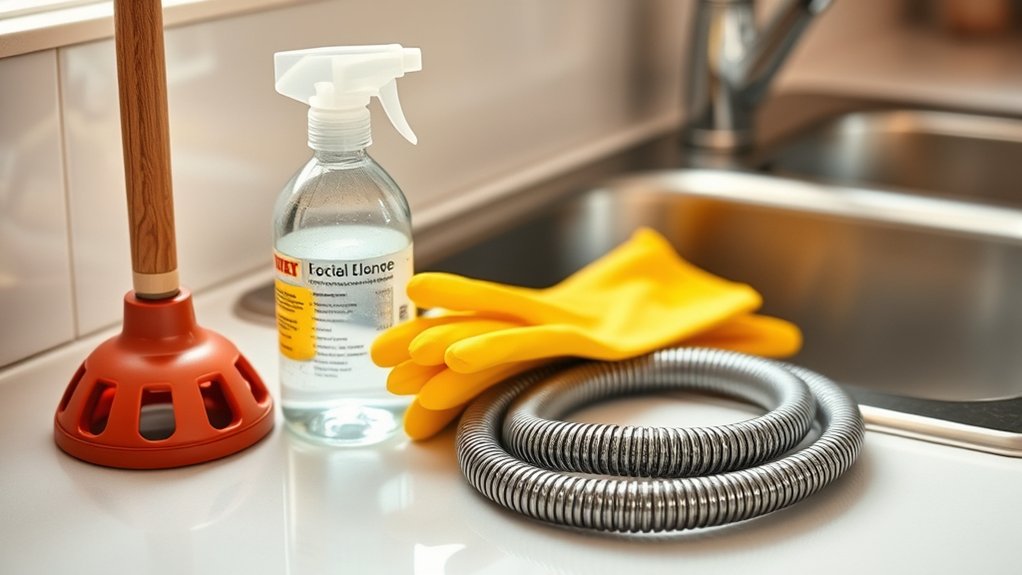 gather supplies before cleaning