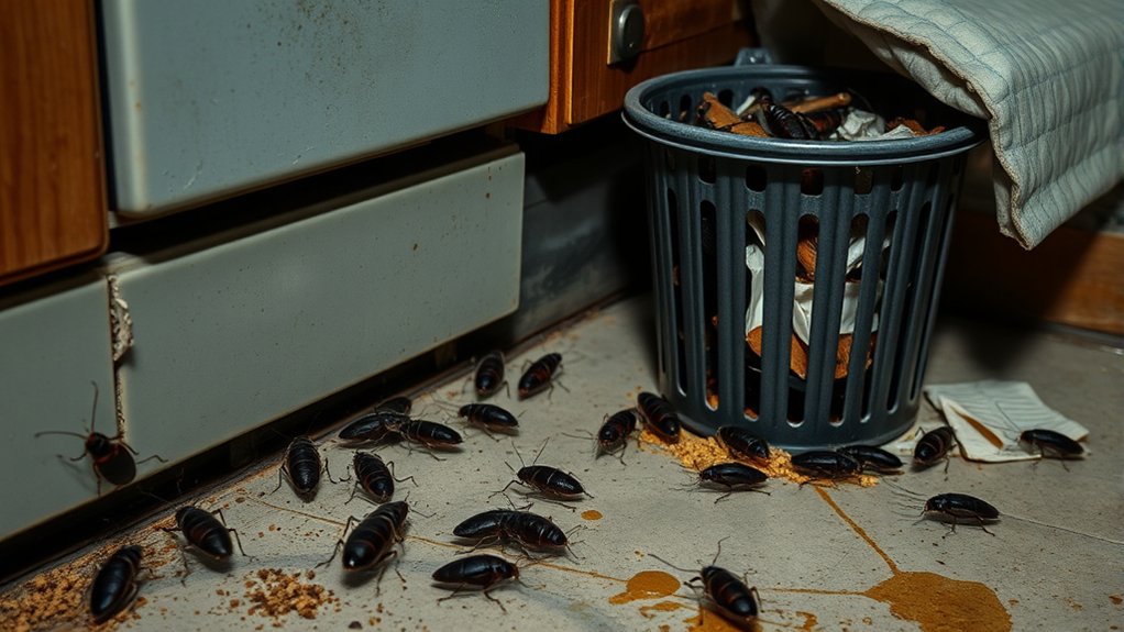 kitchen clutter attracts roaches