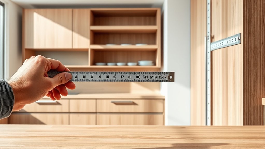 measure cabinets accurately first
