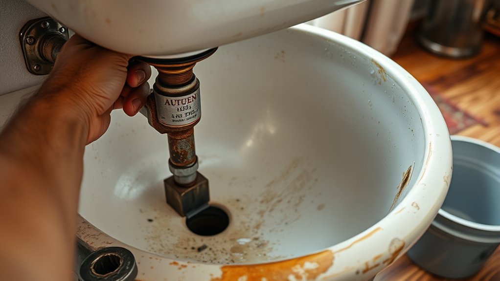 remove and disconnect sink