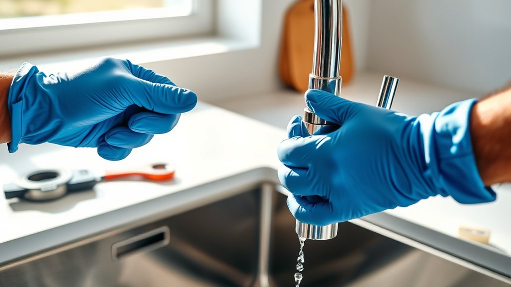 replace kitchen faucet easily