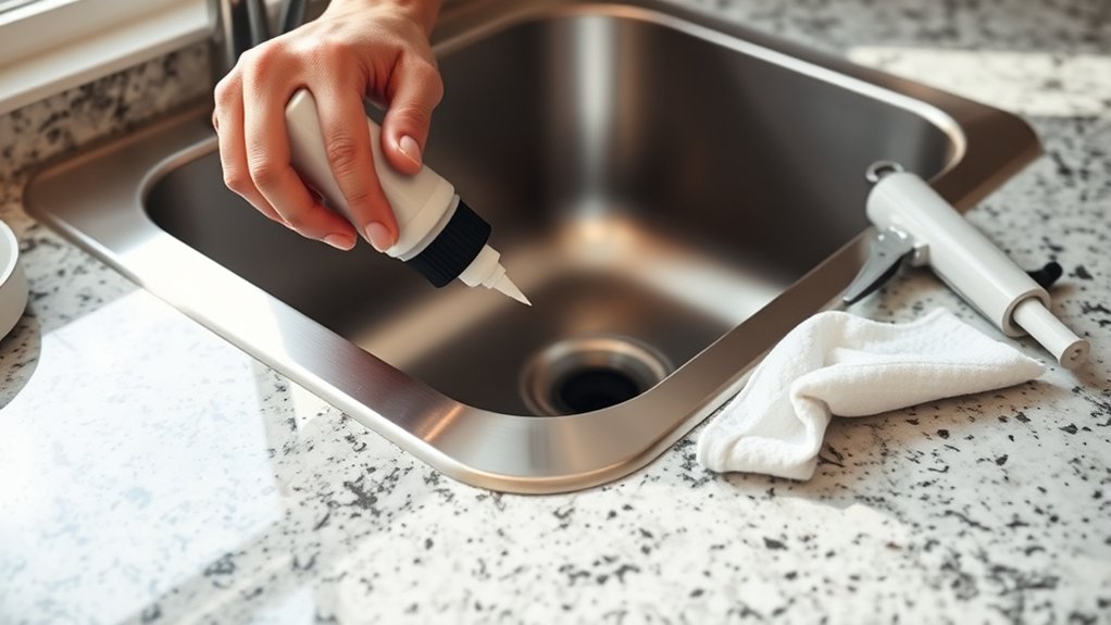 seal sink to countertop