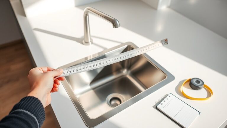 sink measurement step by step