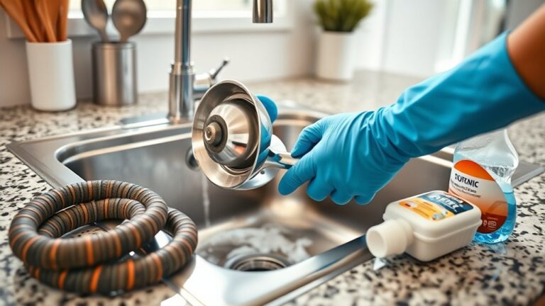 unclogging kitchen sink steps